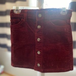 Maroon corduroy skirt
